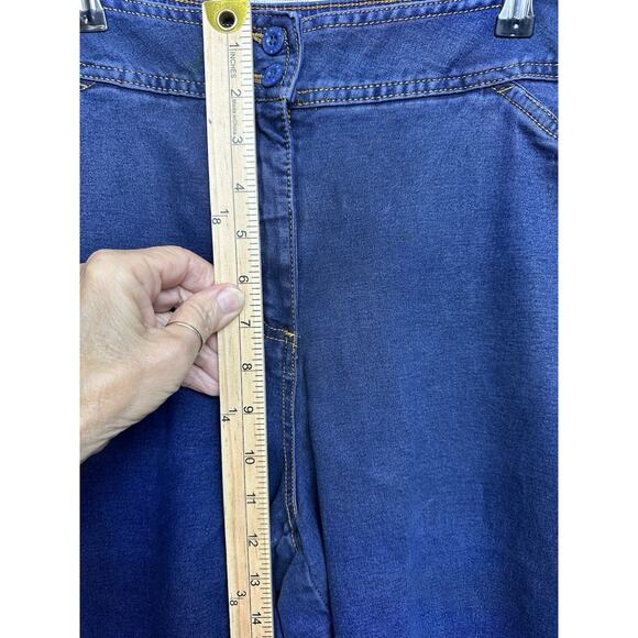 Bill Blass Jeans Women’s 14 Blue High Rise Bermuda Shorts Stretch Denim Cotton - Picture 9 of 12